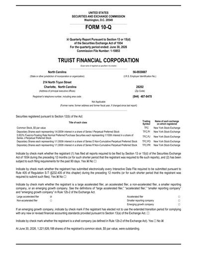Thumbnail Truist Financial Corporation Quarterly Report 2026-q2