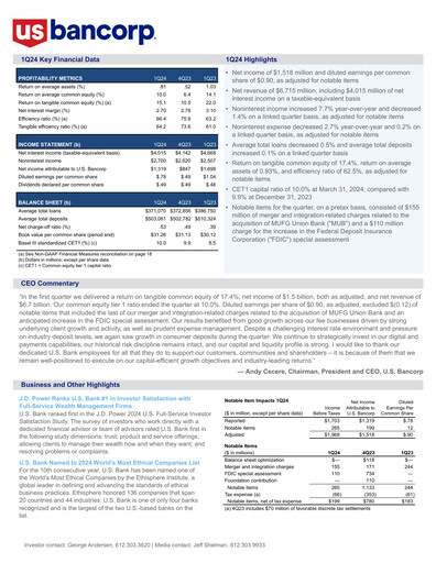 Thumbnail U.S. Bancorp Quarterly Report 2024-q1