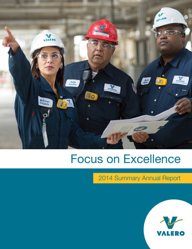 Thumbnail Valero Energy Annual Report 2014