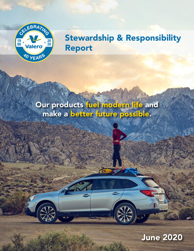 Thumbnail Valero Energy ESG Report 2019