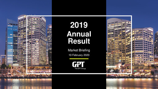 Thumbnail GPT Group
 Annual Report 2019