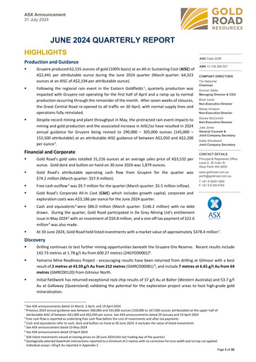 Thumbnail Gold Road Resources Quarterly Report 2024-q2