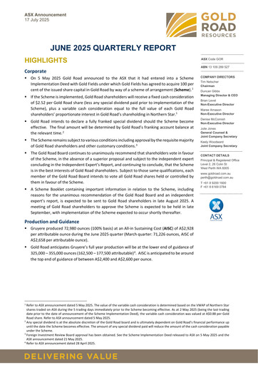 Thumbnail Gold Road Resources Quarterly Report 2025-q2