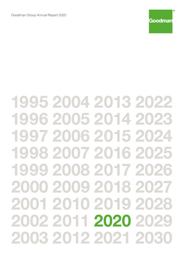 Thumbnail Goodman Group Annual Report 2020