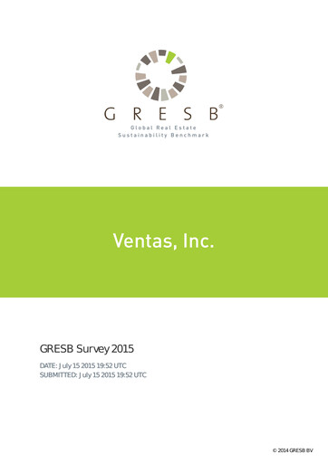 Thumbnail Ventas ESG Report 2015