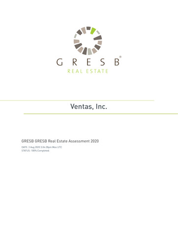 Thumbnail Ventas ESG Report 2020