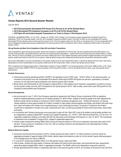 Vorschaubild Ventas Quartalsbericht 2015-q2