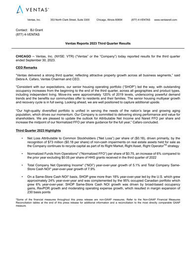 Vorschaubild Ventas Quartalsbericht 2023-q3