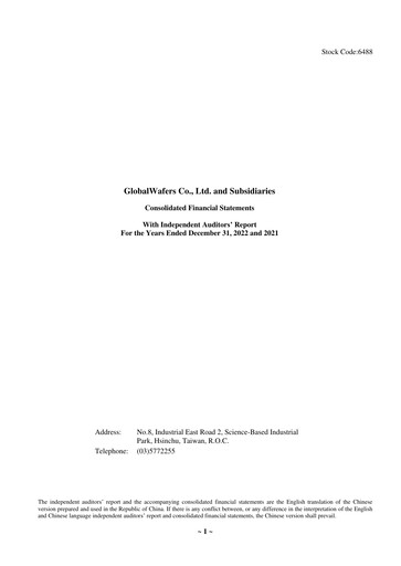 Thumbnail GlobalWafers Financial Statement 2022