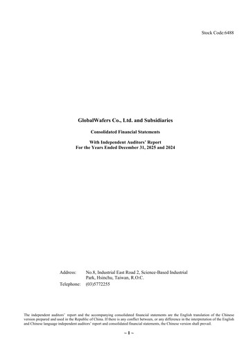 Thumbnail GlobalWafers Financial Statement 2025