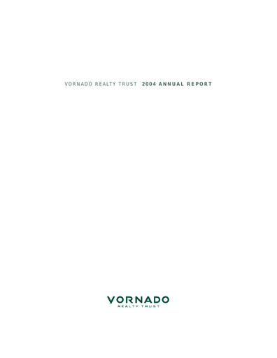 Thumbnail Vornado Realty Trust
 Annual Report 2004