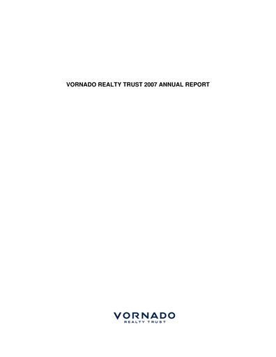 Thumbnail Vornado Realty Trust
 Annual Report 2007