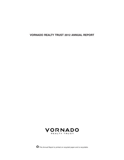 Thumbnail Vornado Realty Trust
 Annual Report 2012