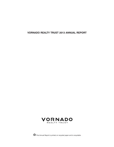 Thumbnail Vornado Realty Trust
 Annual Report 2013