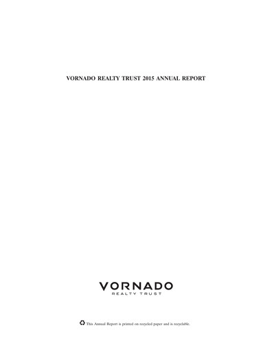 Thumbnail Vornado Realty Trust
 Annual Report 2015
