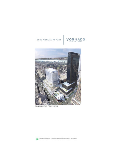 Thumbnail Vornado Realty Trust
 Annual Report 2022
