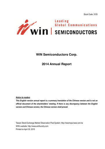 Thumbnail WIN Semiconductors Annual Report 2014