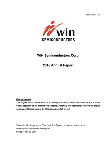 Thumbnail WIN Semiconductors Annual Report 2016