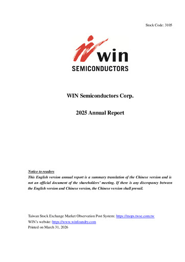Thumbnail WIN Semiconductors Annual Report 2025