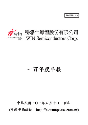 Thumbnail WIN Semiconductors Annual Report 2011