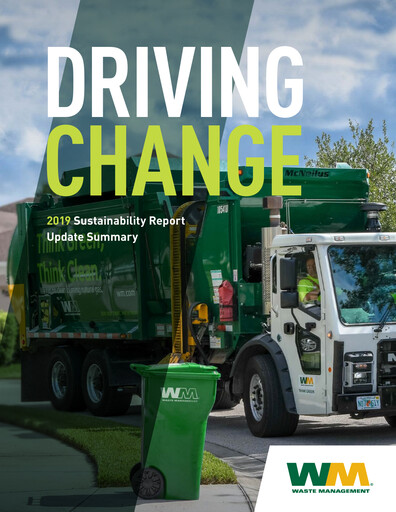 Thumbnail Waste Management Sustainability Report 2019