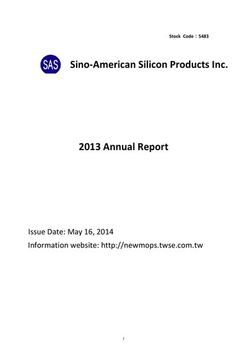 Thumbnail Sino-American Silicon Products Annual Report 2013