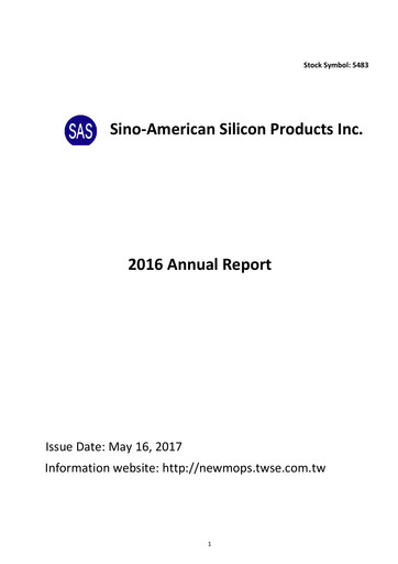 Thumbnail Sino-American Silicon Products Annual Report 2016