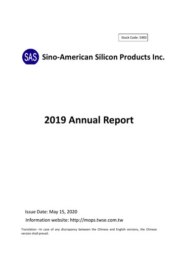 Miniature Sino-American Silicon Products Rapport annuel 2019