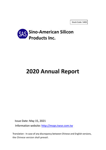 Miniature Sino-American Silicon Products Rapport annuel 2020