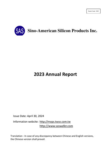 Miniature Sino-American Silicon Products Rapport annuel 2023