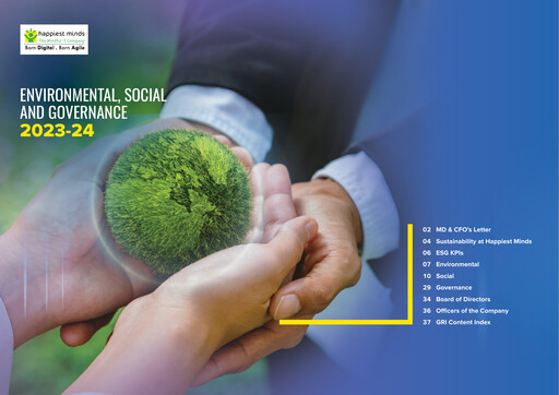 Thumbnail Happiest Minds Technologies ESG Report 2023-2024