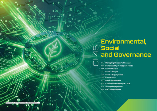 Thumbnail Happiest Minds Technologies ESG Report 2025-2026