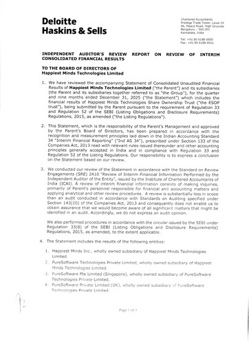 Thumbnail Happiest Minds Technologies Quarterly Report 2025-q3