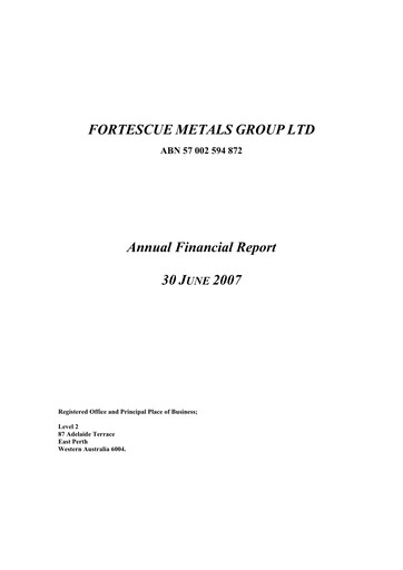 Thumbnail Fortescue Financial Statement fy2007