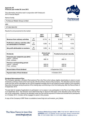 Thumbnail Fortescue Financial Statement fy2013