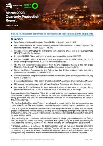 Thumbnail Fortescue Quarterly Report 2023-q1