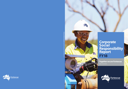 Thumbnail Fortescue Sustainability Report fy2018