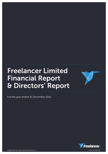 Thumbnail freelancer.com Financial Report 2015