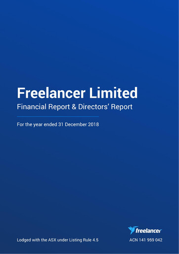 Thumbnail freelancer.com Financial Report 2018