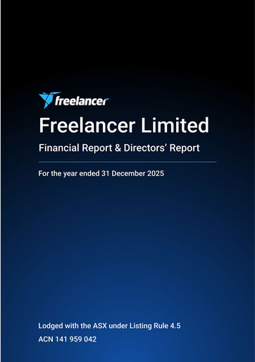Miniature freelancer.com Rapport financier 2025