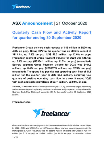 Thumbnail freelancer.com Quarterly Report 2020-q3