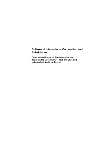 Thumbnail Soft-World International Financial Statement 2025