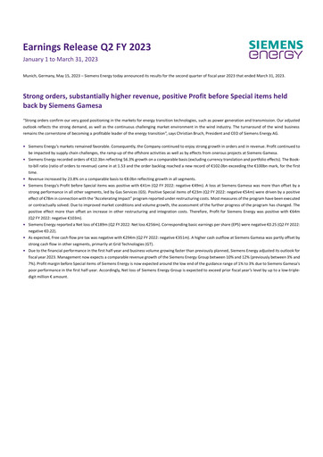 Vorschaubild Siemens Energy Quartalsbericht 2023-q2