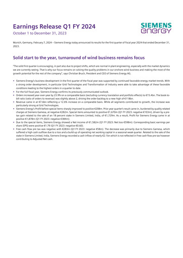Vorschaubild Siemens Energy Quartalsbericht 2024-q1