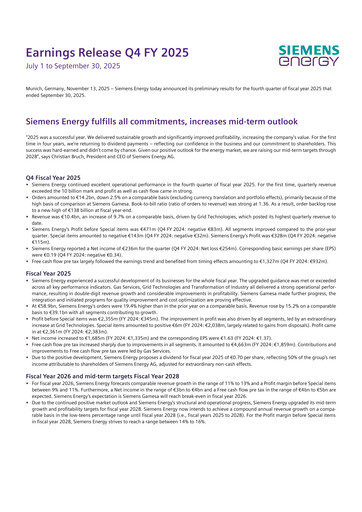 Vorschaubild Siemens Energy Quartalsbericht 2025-q4