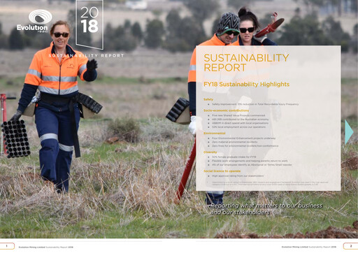 Thumbnail Evolution Mining
 Sustainability Report 2018