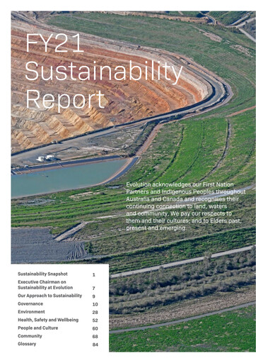 Thumbnail Evolution Mining
 Sustainability Report 2021