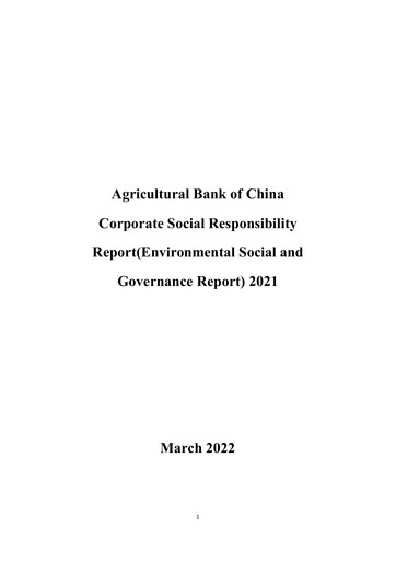 Thumbnail Agricultural Bank of China ESG Report 2021