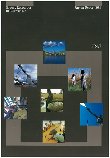 Thumbnail Energy Resources of Australia Annual Report 1985