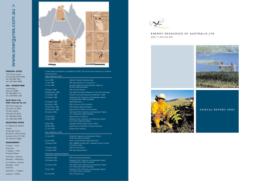 Thumbnail Energy Resources of Australia Annual Report 2000